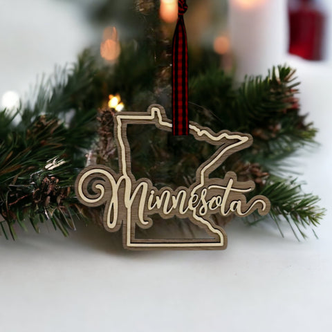 Minnesota Double Layer Ornament