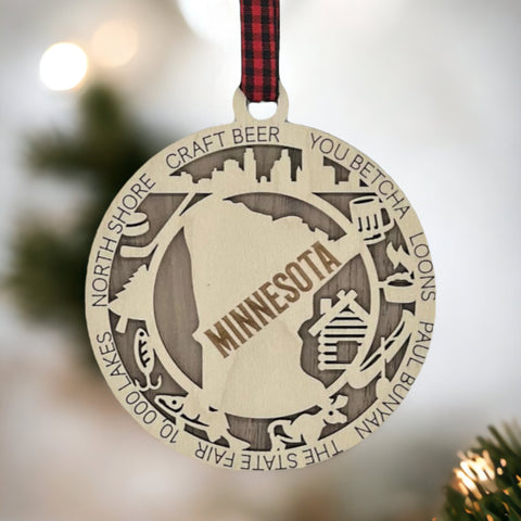 Unwrap the spirit of Minnesota with our State Highlights Ornament! Elevate your holiday decor with Gopher pride and iconic moments. Immerse yourself in the charm of the North Star State!