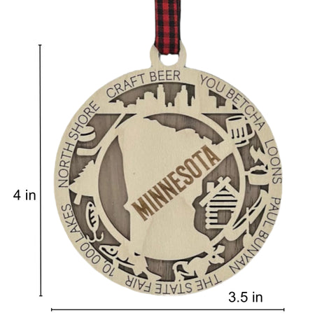 Unwrap the spirit of Minnesota with our State Highlights Ornament! Elevate your holiday decor with Gopher pride and iconic moments. Immerse yourself in the charm of the North Star State!