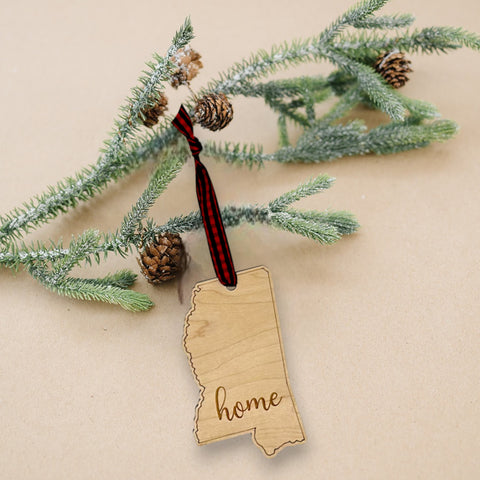 Mississippi Home Script Ornament