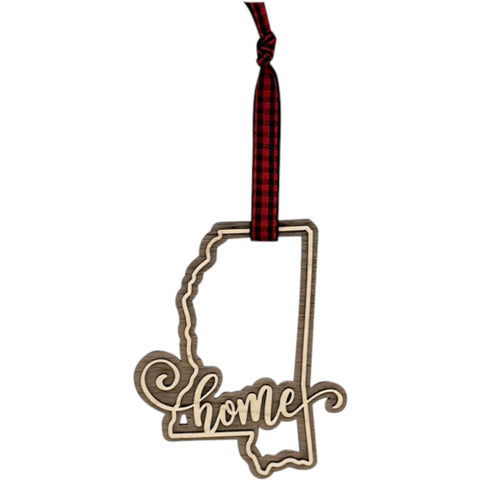 Mississippi Home Double Layer Ornament