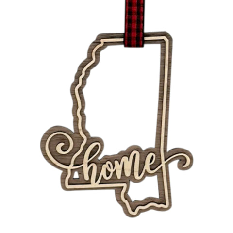 Mississippi Home Double Layer Ornament