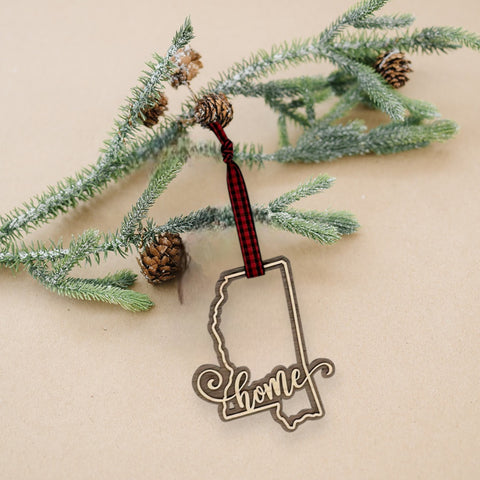 Mississippi Home Double Layer Ornament
