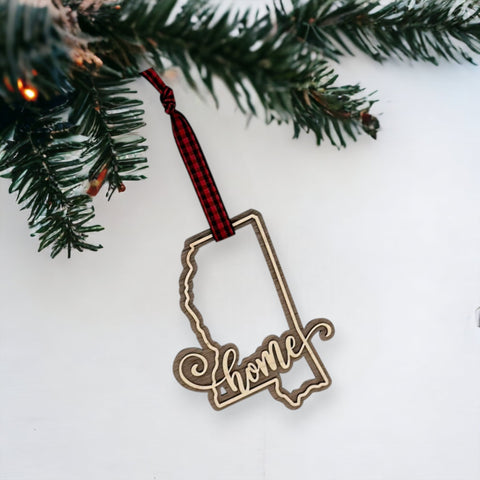 Mississippi Home Double Layer Ornament