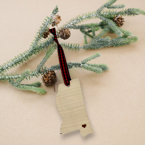 Mississippi Custom Home Town Ornament