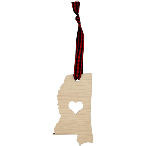 Mississippi Heart Ornament
