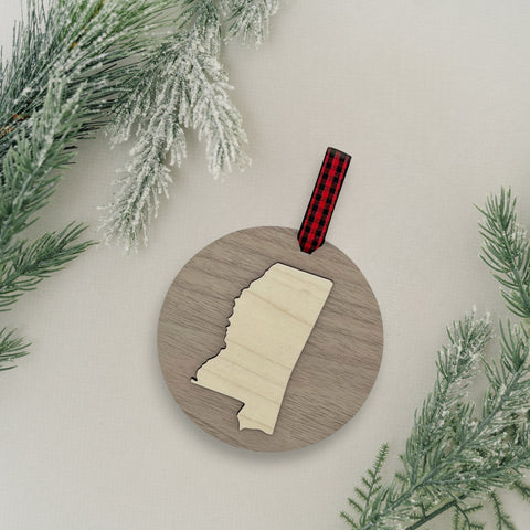 Mississippi Raised Ornament