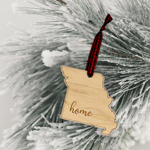 Missouri Home Script Ornament