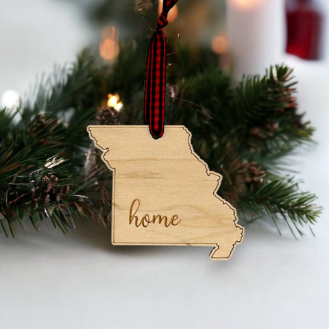 Missouri Home Script Ornament