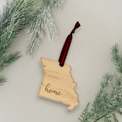 Missouri Home Script Ornament