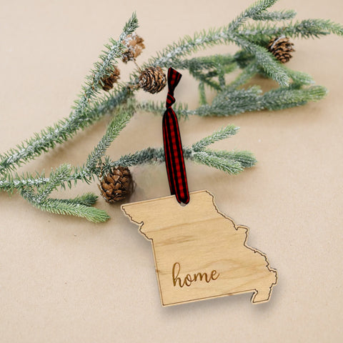 Missouri Home Script Ornament