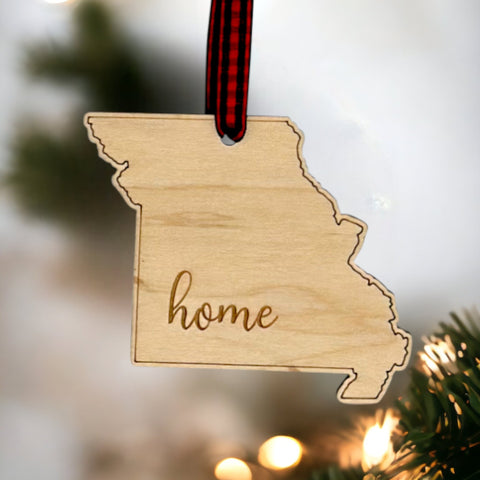Missouri Home Script Ornament