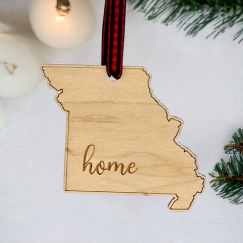 Missouri Home Script Ornament
