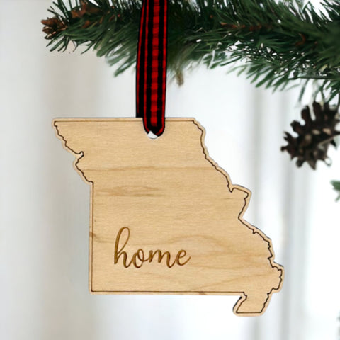 Missouri Home Script Ornament