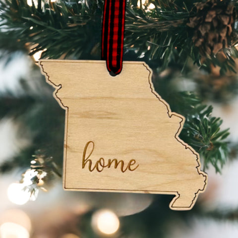 Missouri Home Script Ornament