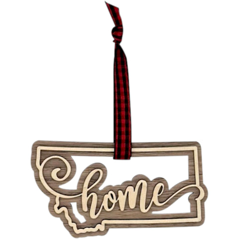 Montana Home Double Layer Ornament