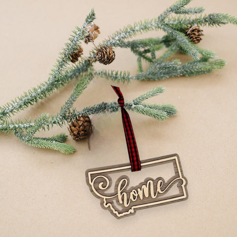 Montana Home Double Layer Ornament
