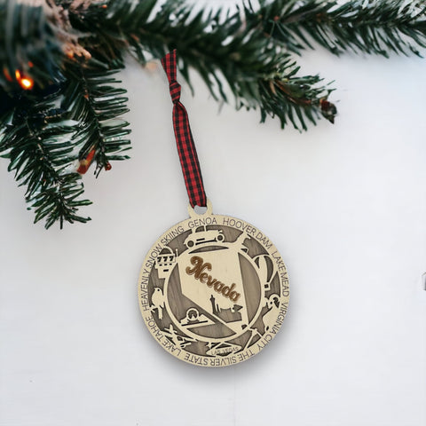 Add a touch of Silver State sparkle to your holiday decor! Our Nevada State Highlights Ornament captures the glitz and glam of iconic moments.