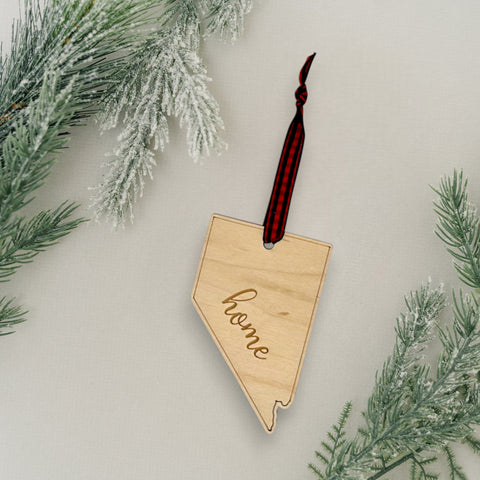 Nevada Home Script Ornament