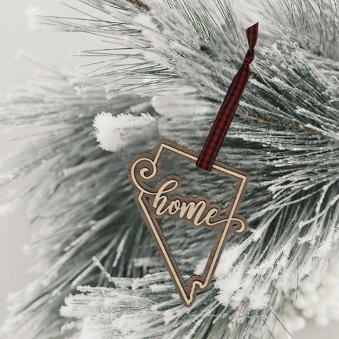 Nevada Home Double Layer Ornament