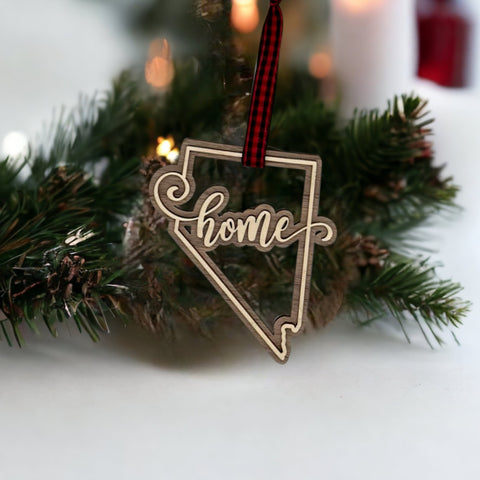 Nevada Home Double Layer Ornament