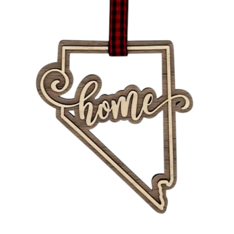 Nevada Home Double Layer Ornament