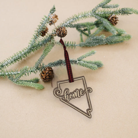 Nevada Home Double Layer Ornament