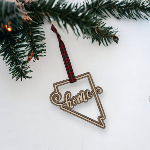 Nevada Home Double Layer Ornament