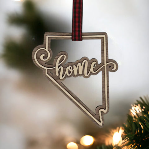 Nevada Home Double Layer Ornament