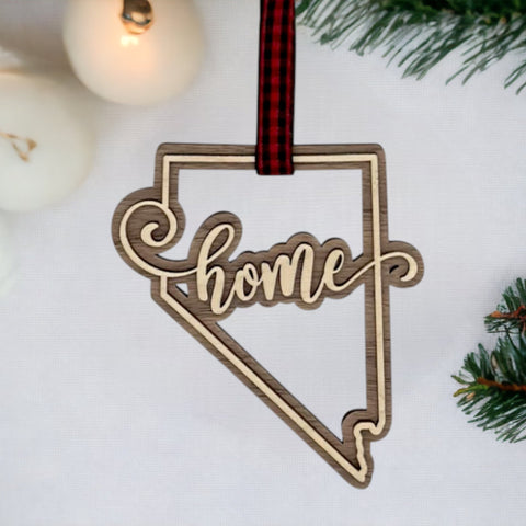 Nevada Home Double Layer Ornament