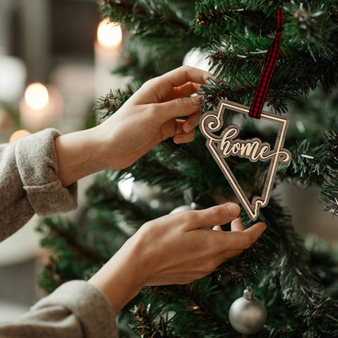 Nevada Home Double Layer Ornament