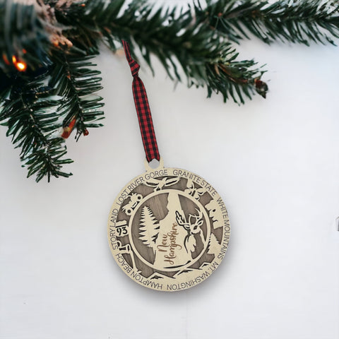 Capture the charm of the Granite State! Introducing the New Hampshire State Highlights Ornament – a perfect blend of tradition and elegance. Commemorate your favorite memories with a touch of Live Free or Die spirit.