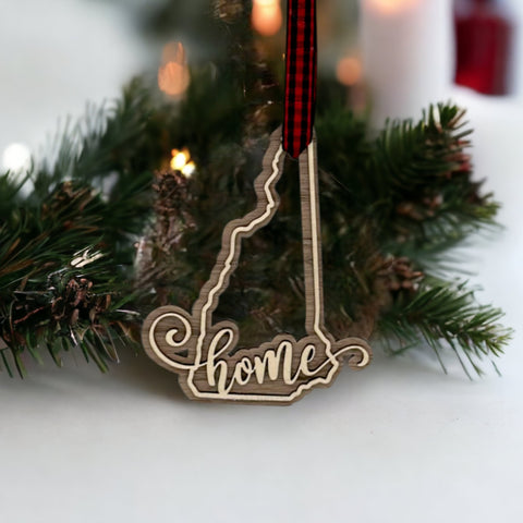 New Hampshire Home Double Layer Ornament