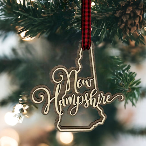 New Hampshire Double Layer Ornament