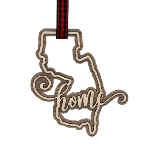New Jersey Home Double Layer Ornament