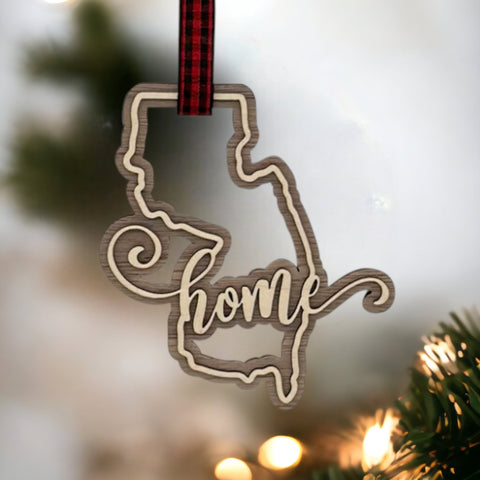 New Jersey Home Double Layer Ornament