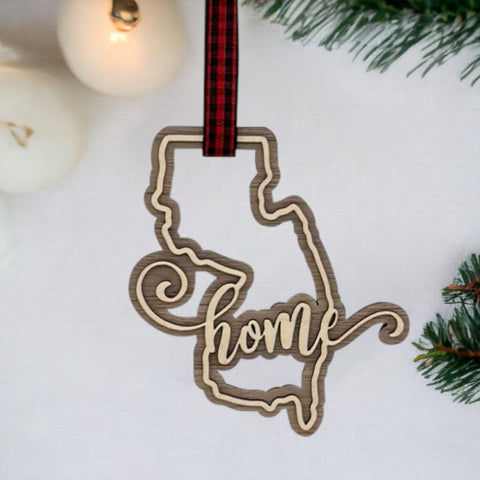 New Jersey Home Double Layer Ornament