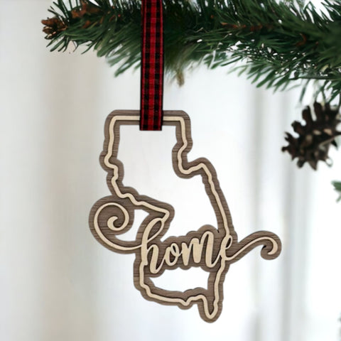 New Jersey Home Double Layer Ornament