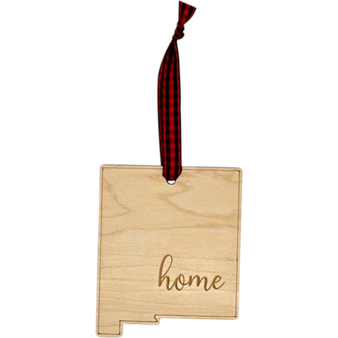 New Mexico Home Script Ornament