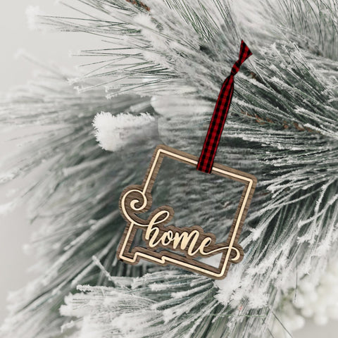 New Mexico Home Double Layer Ornament