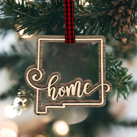 New Mexico Home Double Layer Ornament