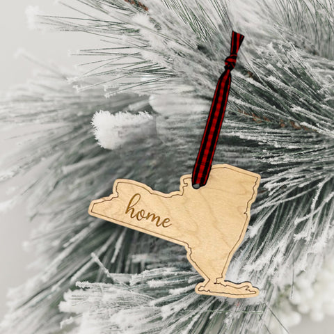 New York Home Script Ornament