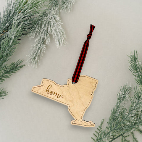 New York Home Script Ornament