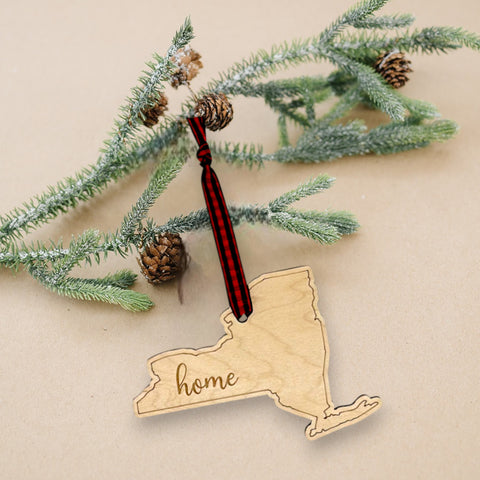 New York Home Script Ornament