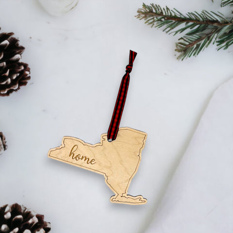 New York Home Script Ornament