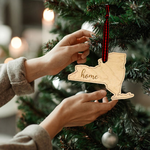 New York Home Script Ornament