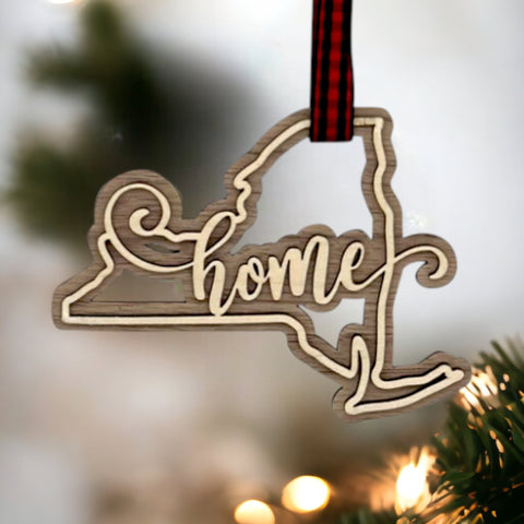 New York Home Double Layer Ornament