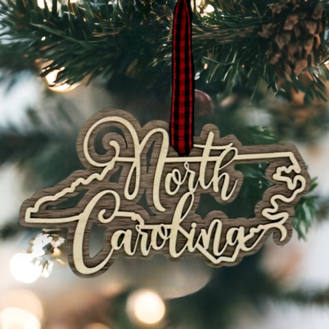 North Carolina Double Layer Ornament