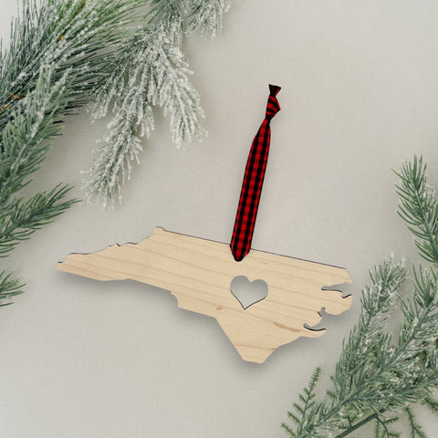 North Carolina Heart Ornament