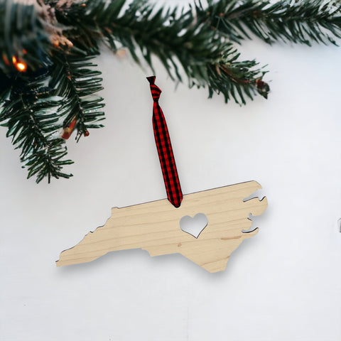 North Carolina Heart Ornament